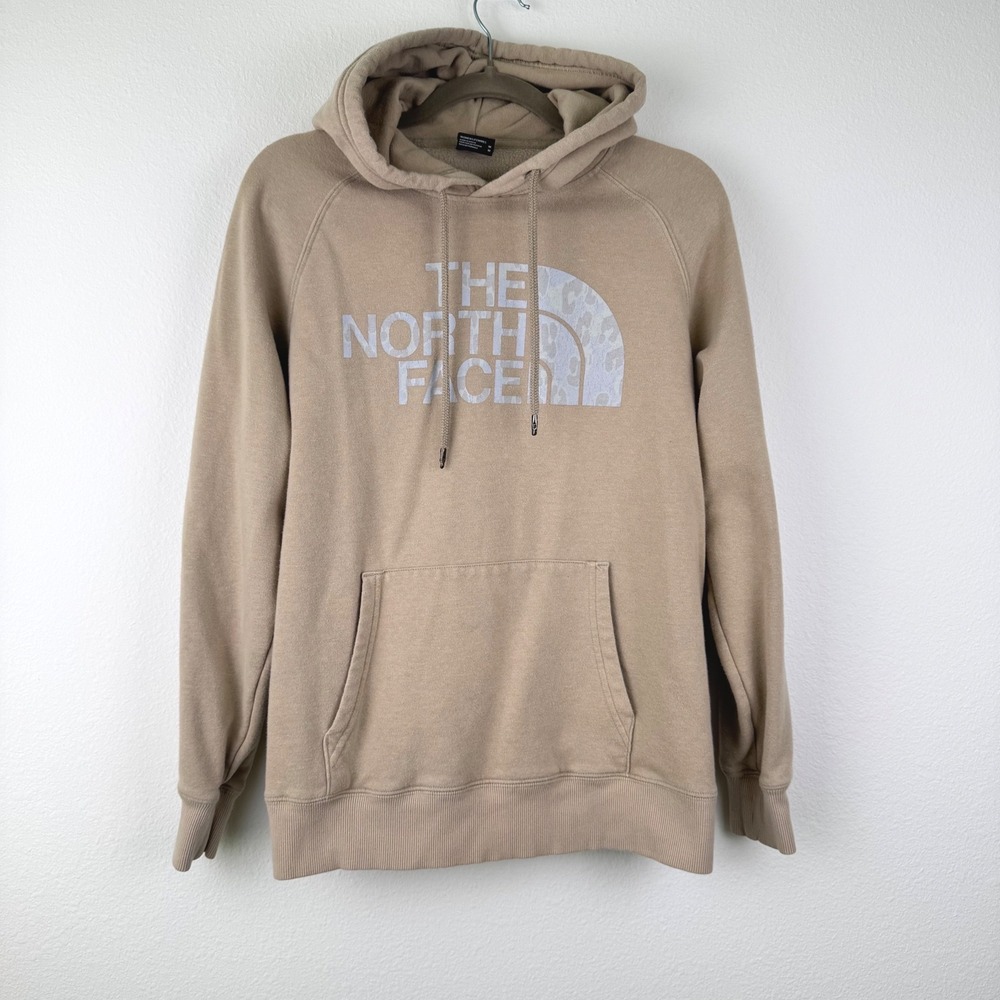 The North Face Hoodie Womens Medium Tan Excellent Outdoor Casual Pullover